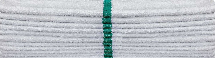 Green Strip Cotton Hand Towels