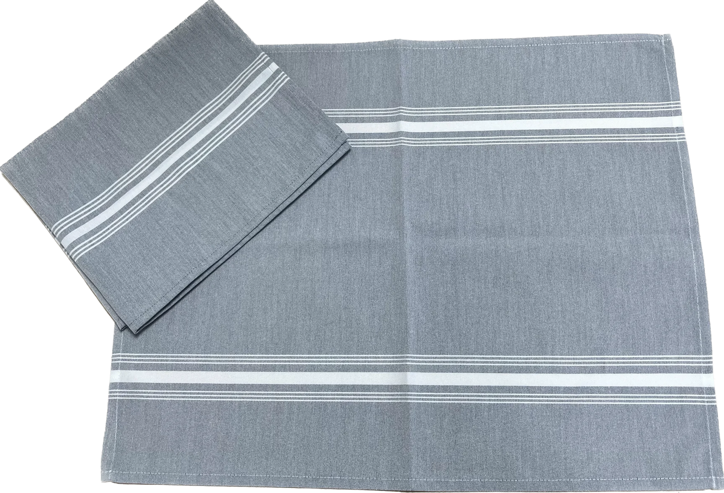 18"x22" White Bistro Napkin with Black Stripe
