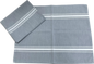 18"x22" White Bistro Napkin with Black Stripe