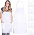 White Spun Apron With 3 Pockets