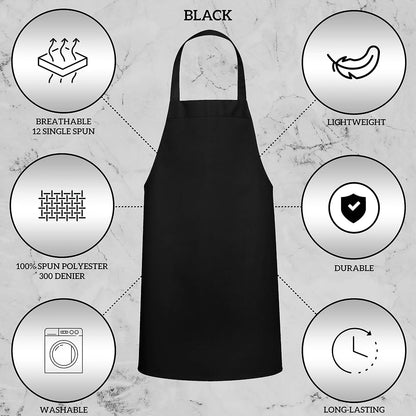 Black spun apron