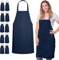 Navy Spun Apron With Pencil Pocket