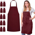 Red Spun Polyester Apron Without Pocket