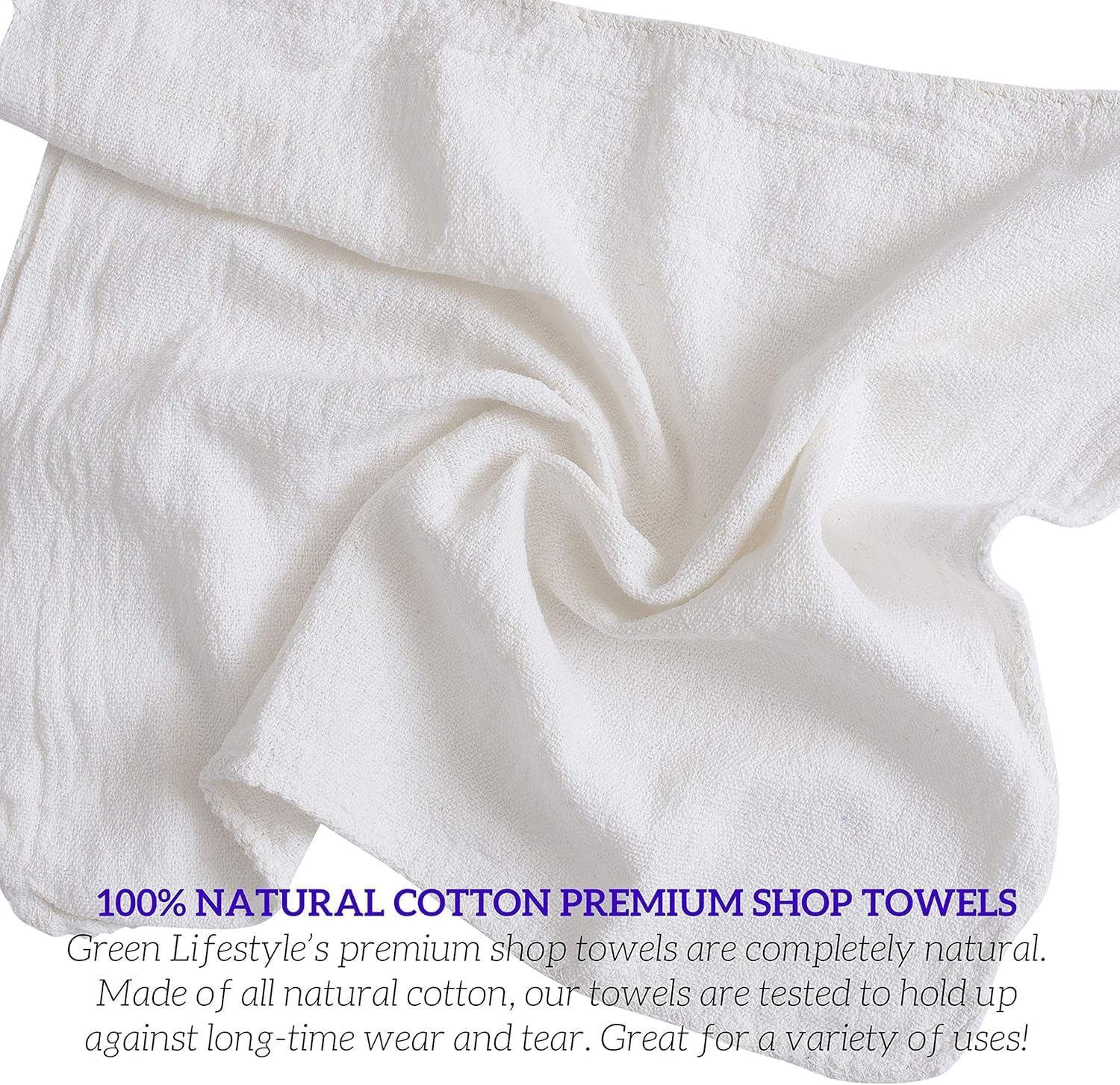 Heavy-duty cotton shop rag