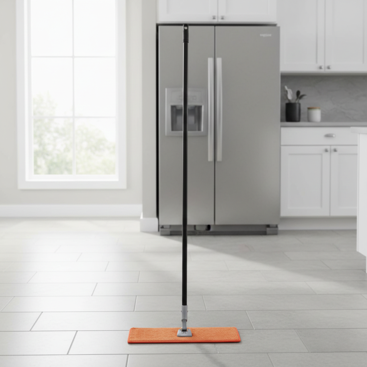 Orange Microfiber Flat Mop Head Wholesale