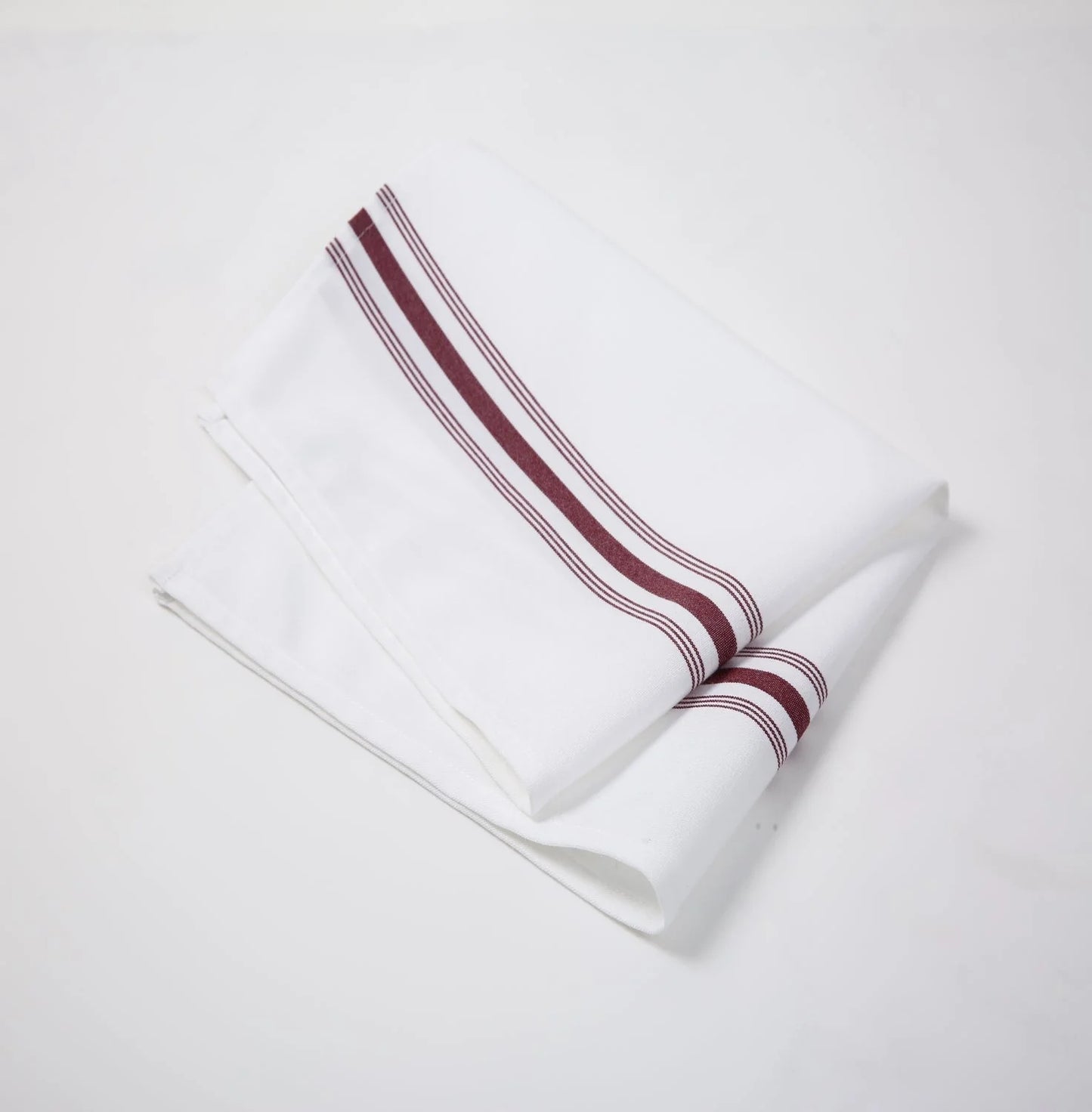 18"x22" White Bistro Napkin with Black Stripe